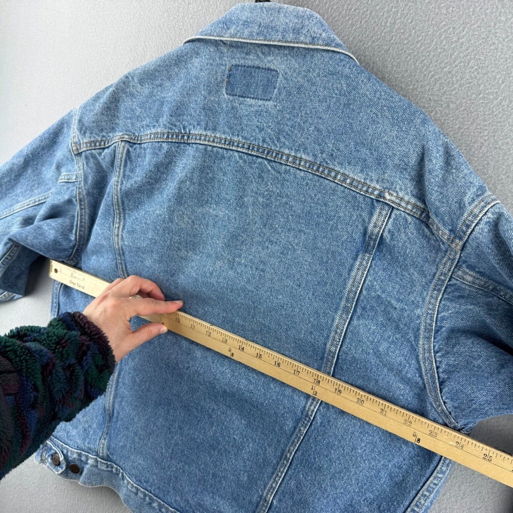 Vintage Levis Jacket Mens Large Blue Denim Trucker Late 80s Jean Made in USA - Picture 12 of 16